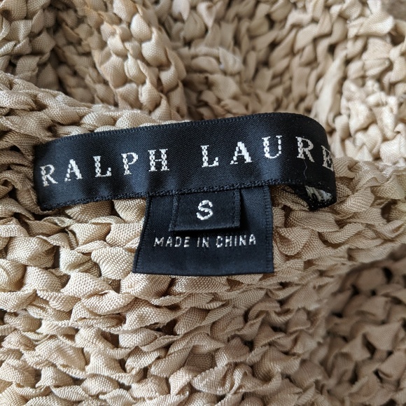 Sexy RALPH LAUREN nude open knit sleeveless top  S - Picture 3 of 8